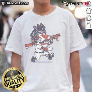 Alt Text: Nice Detroit Tigers Paws On The X mascot t-shirt featuring vibrant graphics and team colors, perfect for fans.
