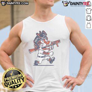 Alt Text: Nice Detroit Tigers Paws On The X mascot tank top featuring vibrant colors and a stylish design for fans.