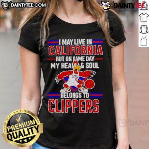 Los Angeles Clippers ladies tee with 'My Heart and Soul Belongs to the Clippers' design, perfect for game day in California.