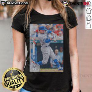 Official 2020 Topps Baseball Mookie Betts Dodgers Ladies Tee showcasing stylish design for baseball fans.