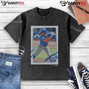Official 2021 Topps Baseball Francisco Lindor Mets washed t-shirt featuring team colors and player graphic design.