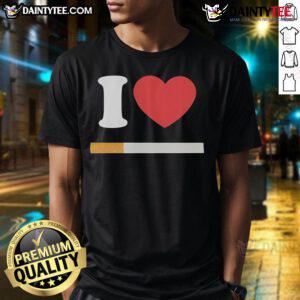 Official I Love Cigarette T-Shirt featuring bold text design, perfect for smoking enthusiasts and stylish casual wear.