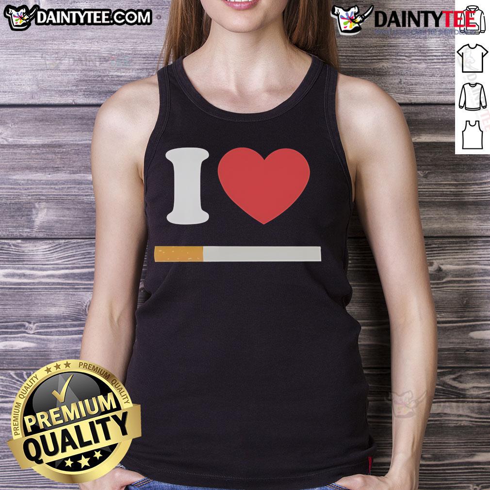 Official I Love Cigarette Tank Top featuring a stylish design, perfect for casual wear and expressing your love for cigarettes.