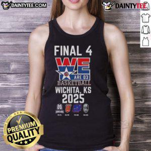 2025 We Are D3 Basketball tank top featuring Final 4 design, perfect for fans in Wichita, KS.