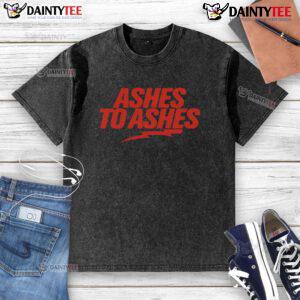 Awesome Ashes to Ashes washed t-shirt featuring a vintage design and soft fabric, perfect for casual wear.