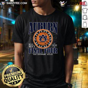 Awesome Auburn Tigers 2025 NCAA Men's Final Four San Antonio basketball T-shirt featuring team colors and logo design.