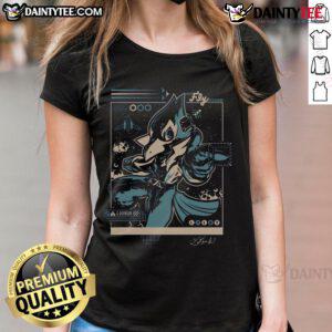 Awesome Bird of Prey Star Fox Falco Ladies Tee featuring a vibrant graphic of Falco, perfect for gaming fans.