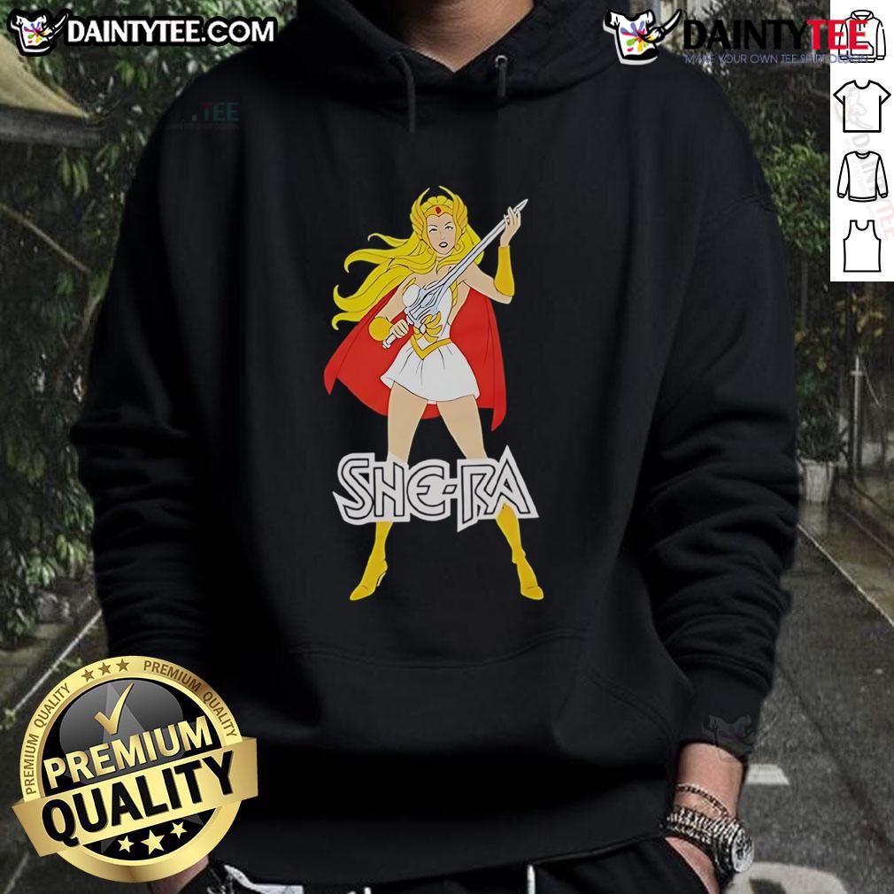 Chibi She-Ra comic cartoon hoodie featuring vibrant colors and fun designs, perfect for fans of She-Ra merchandise.