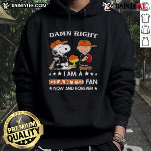 Alt Text: Snoopy and Charlie Brown hoodie celebrating Giants fandom, perfect for passionate fans now and forever.