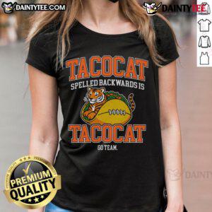 Alt Text: Awesome Game Day Tacocat Go Team Tiger Ladies Tee featuring a fun graphic design for sports fans.