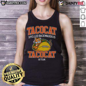 Awesome Game Day Tacocat Go Team Tiger tank top for sports fans, featuring a fun cat design perfect for cheering on your team.