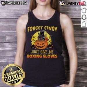 Alt Text: Grim Reaper in a tank top saying Forget candy, just give me boxing gloves for an awesome Halloween look.
