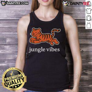 Awesome Jungle Vibes Run Wild Tiger Tank Top featuring a vibrant tiger graphic on a stylish tank top design.