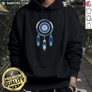 Awesome Native American Indians X Seattle Mariners baseball hoodie featuring vibrant graphics and a stylish design.