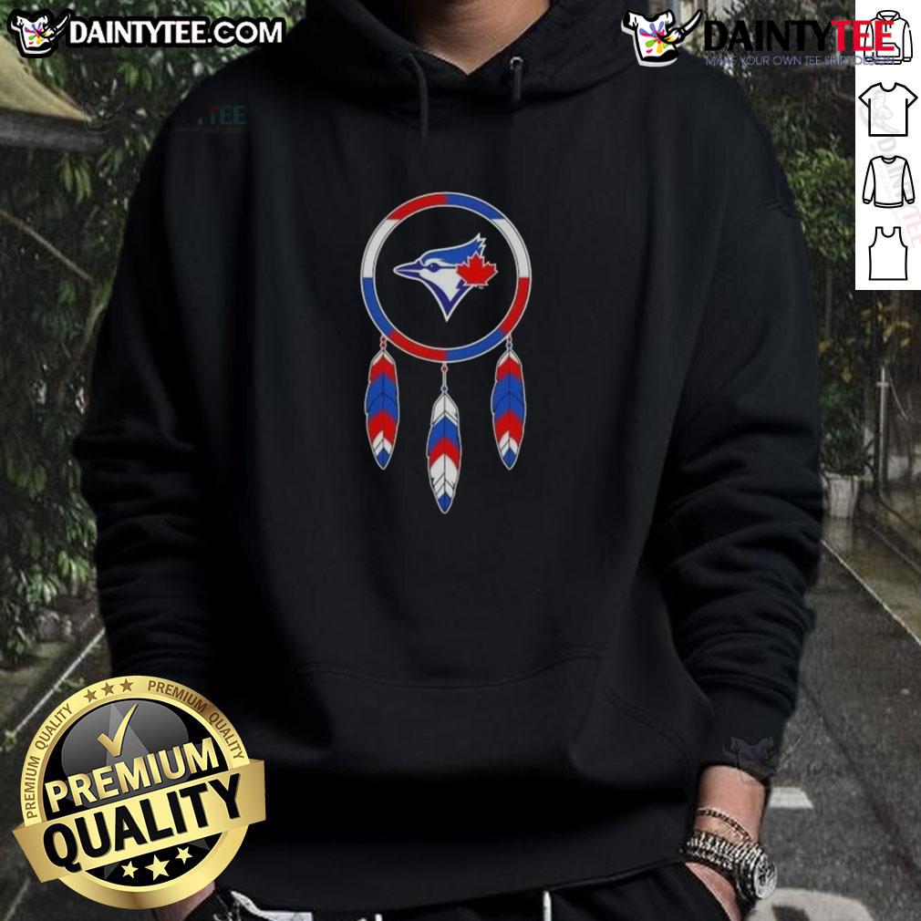 Awesome Native American Indians X Toronto Blue Jays baseball hoodie featuring vibrant colors and stylish design.