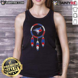 Awesome Native American Indians X Toronto Blue Jays baseball tank top featuring vibrant graphics and stylish design.
