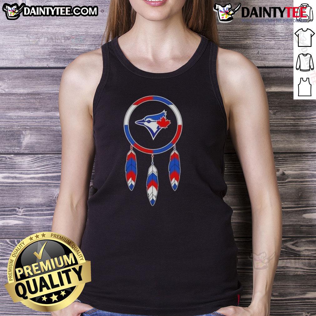 Awesome Native American Indians X Toronto Blue Jays baseball tank top featuring vibrant graphics and stylish design.