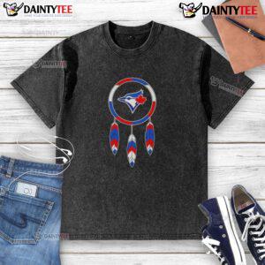 Awesome Native American Indians X Toronto Blue Jays baseball t-shirt featuring vibrant design and comfortable fit.