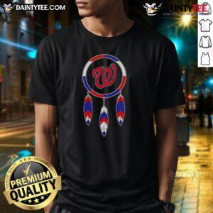 Awesome Native American Indians X Washington Nationals baseball t-shirt featuring vibrant graphics and a comfortable fit.