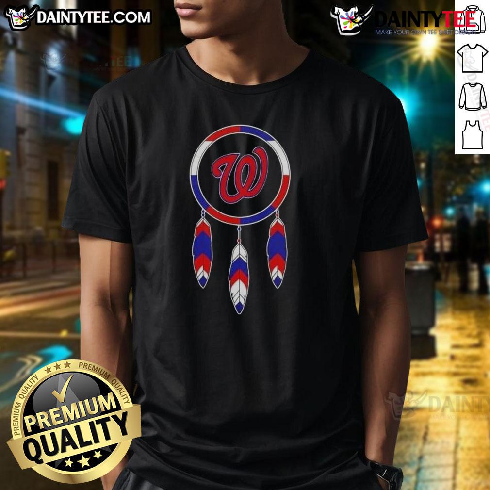 Awesome Native American Indians X Washington Nationals baseball t-shirt featuring vibrant graphics and a comfortable fit.