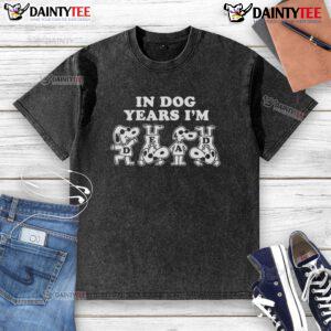Alt Text: Awesome Snoopy in Dog Years I'm Dead washed t-shirt featuring a playful Snoopy graphic and humorous text design.