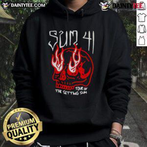 Awesome Sum 41 Tour hoodie featuring a striking skull design, perfect for fans of the band and stylish concert wear.