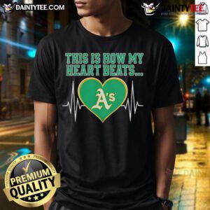 Alt Text: Awesome This Is How My Heart Beats Athletics T-Shirt featuring a bold graphic design for fitness enthusiasts.