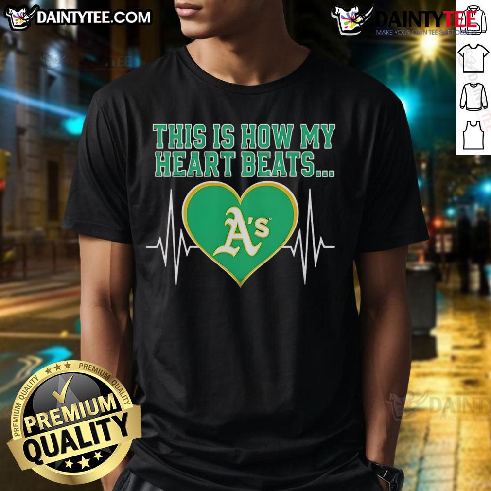 Alt Text: Awesome This Is How My Heart Beats Athletics T-Shirt featuring a bold graphic design for fitness enthusiasts.
