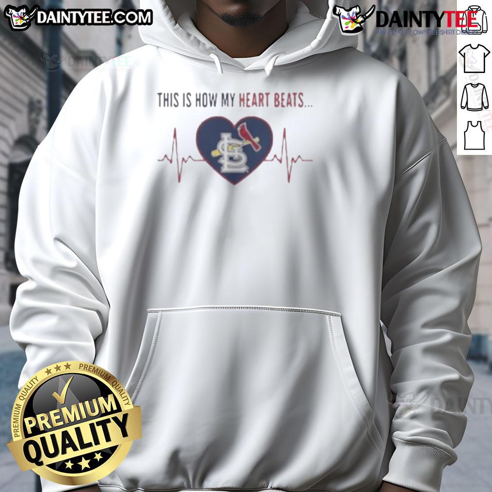 St. Louis Cardinals hoodie featuring 'Awesome-This-Is-How-My-Heart-Beats' design, perfect for fans and stylish comfort.