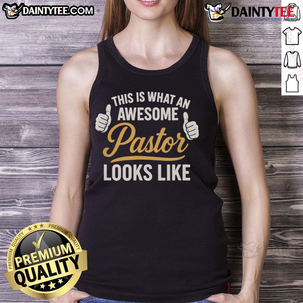 Awesome pastor wearing a church tank top during a sermon, showcasing an inspiring and positive vibe.