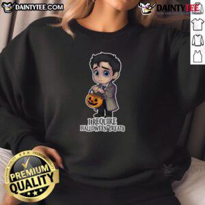 Adorable Cute Convection Directive sweatshirt featuring Halloween treats design, perfect for festive fall fashion.