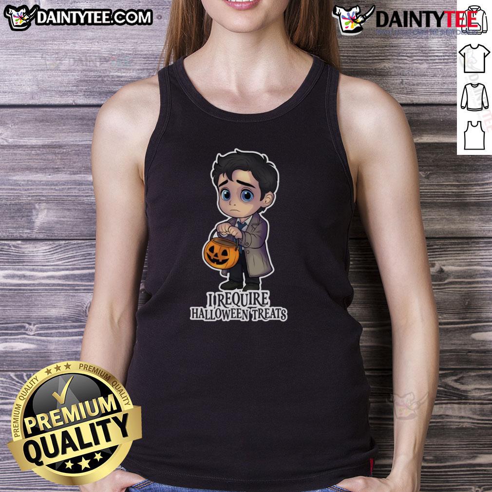 Cute Convection Directive tank top featuring Halloween treats design, perfect for festive celebrations.