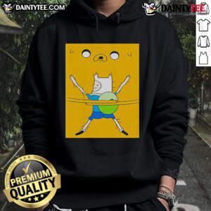 Cute Finn the Human hugs Bob's hoodie, showcasing a playful and cozy style inspired by Adventure Time.