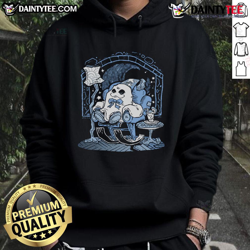 Cozy ghost hoodie featuring a cute design, perfect for me-time relaxation and Halloween vibes.