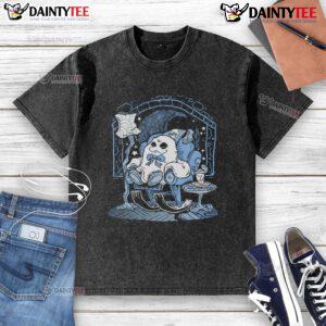Alt Text: Cute Me Time Cozy Ghost Washed T-Shirt featuring a playful ghost design, perfect for casual, comfy outfits.