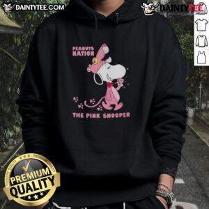 Alt Text: Cute Snoopy Peanuts Nation Pink Snooper Hoodie featuring a playful Snoopy design, perfect for fans and cozy wear.