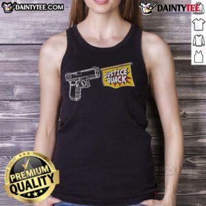 Funny donut operator justice tank top featuring a quirky duck design, perfect for casual wear and donut lovers.