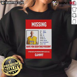Funny Missing Bro Guy sweatshirt featuring a humorous design asking 'Have You Seen This Person?' perfect for casual wear.