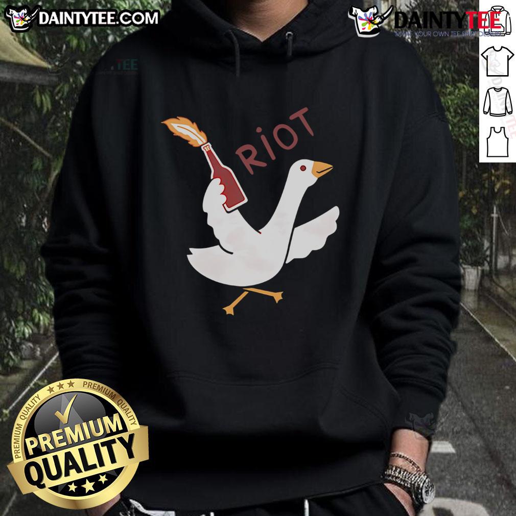 Funny Riot Goose Hoodie featuring a playful goose design, perfect for adding humor to your casual wardrobe.