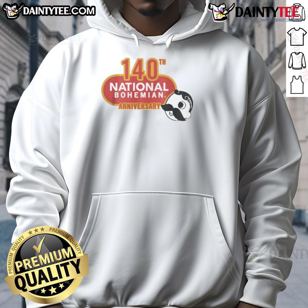Good 140th Anniversary Logo on a National Bohemian Hoodie, celebrating a historic milestone in style.