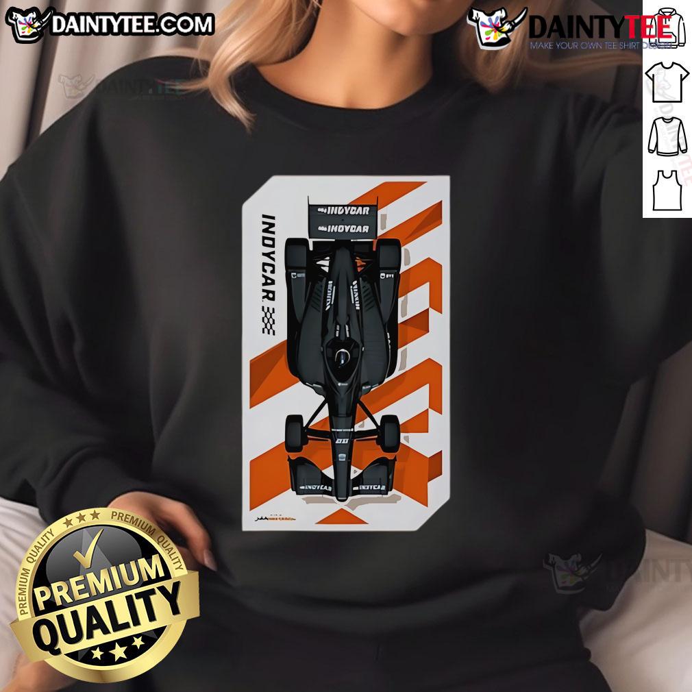 Good 2025 IndyCar Nick abstract car sweatshirt featuring vibrant graphics and a stylish design for racing fans.