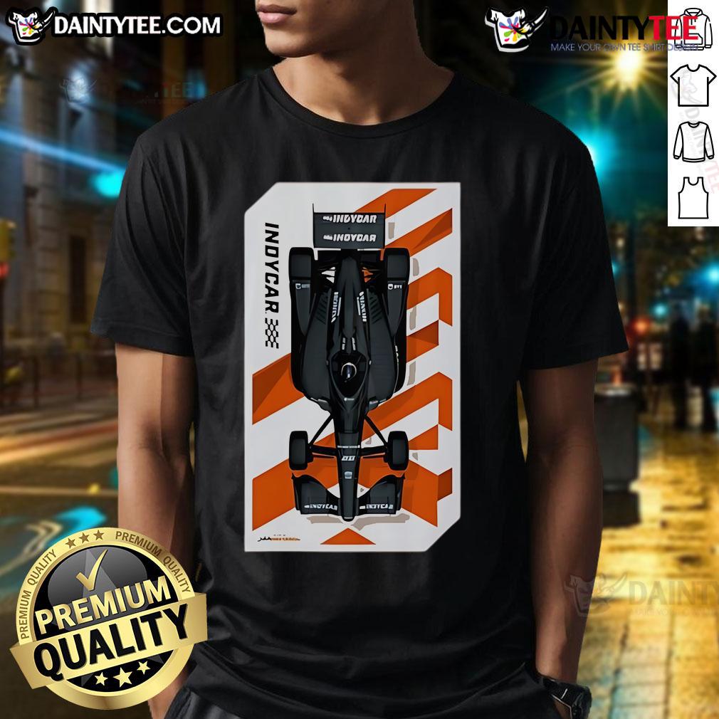 Good 2025 Indycar Nick Abstract Car T-Shirt featuring a vibrant abstract design inspired by Indycar racing.