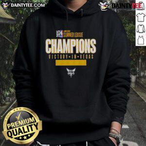 Good Charlotte Hornets 2025 Summer League Champions hoodie celebrating their victory in Vegas, showcasing team pride.