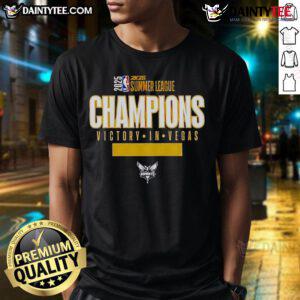 Good Charlotte Hornets 2025 Summer League Champions Victory In Vegas T-Shirt featuring team colors and logo design.