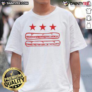 Good DC Flag Sub Sandwich T-Shirt featuring a colorful graphic of a sub sandwich with the DC flag design.