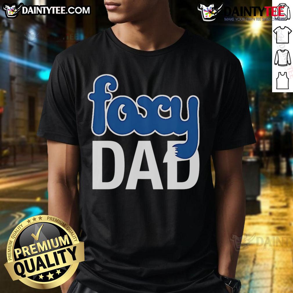Alt Text: Good Nick Wilde wearing a stylish Foxy Dad T-shirt, showcasing his charming personality and playful fox character.