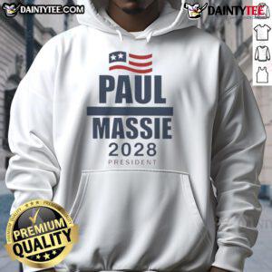 Good Paul Massie 2025 President hoodie featuring a bold design and campaign logo, perfect for supporters and fans.