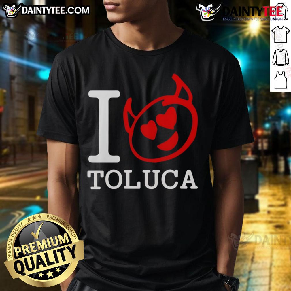Good Red Devils I Love Toluca T-Shirt featuring vibrant design for fans of Toluca FC, perfect for game day or casual wear.