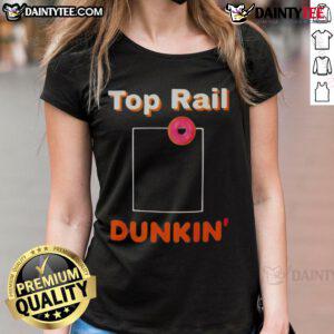 Good Red Sox Top Rail Dunkin Ladies Tee featuring vibrant colors and a stylish design for baseball fans.