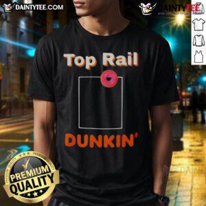 Good Red Sox Top Rail Dunkin T-Shirt featuring vibrant colors and iconic team logo, perfect for fans and casual wear.